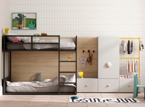 Habitación juvenil Kubo con camas modulares
