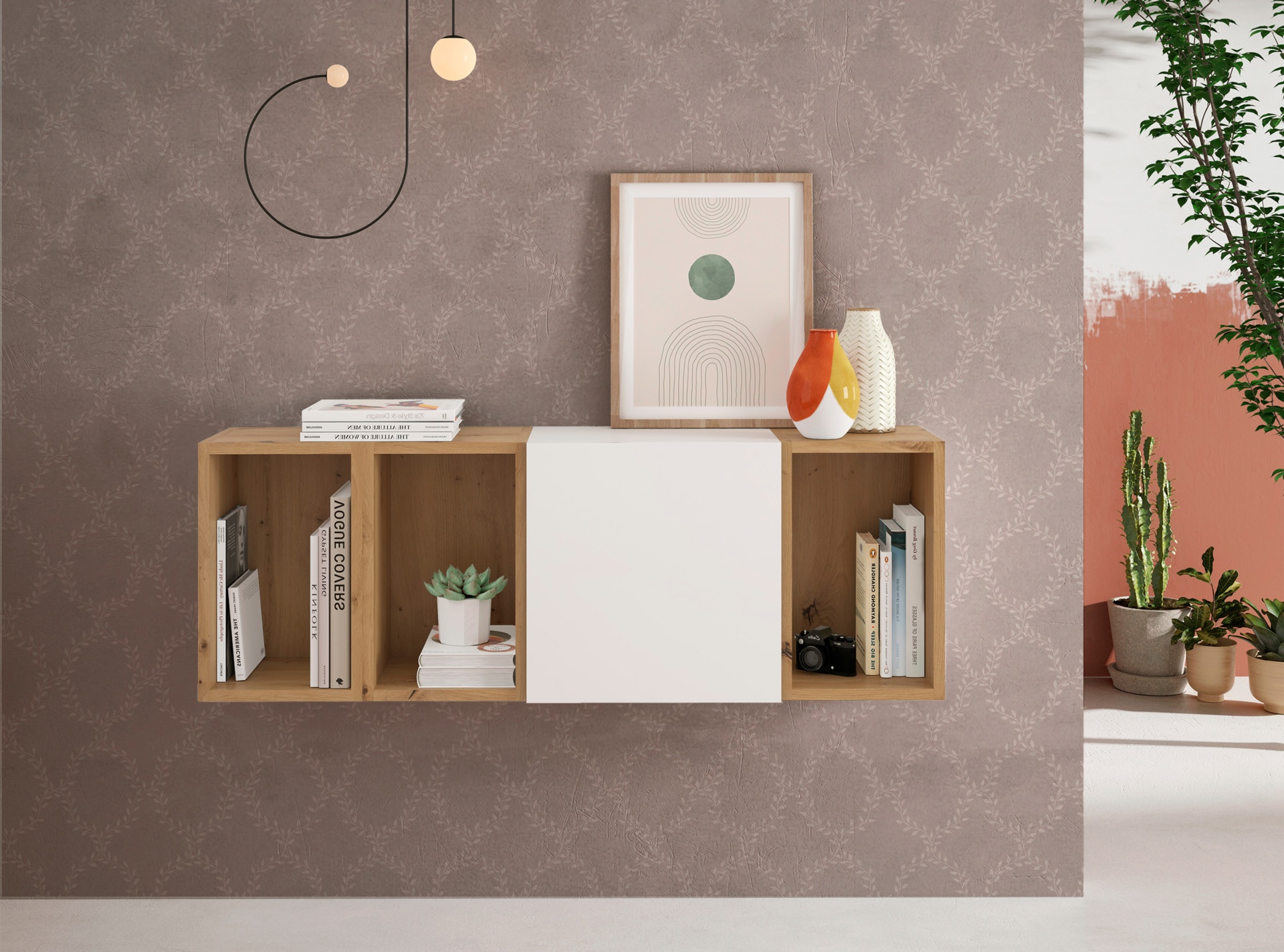 Mueble recibidor colgado de una puerta | Muebles la fábrica