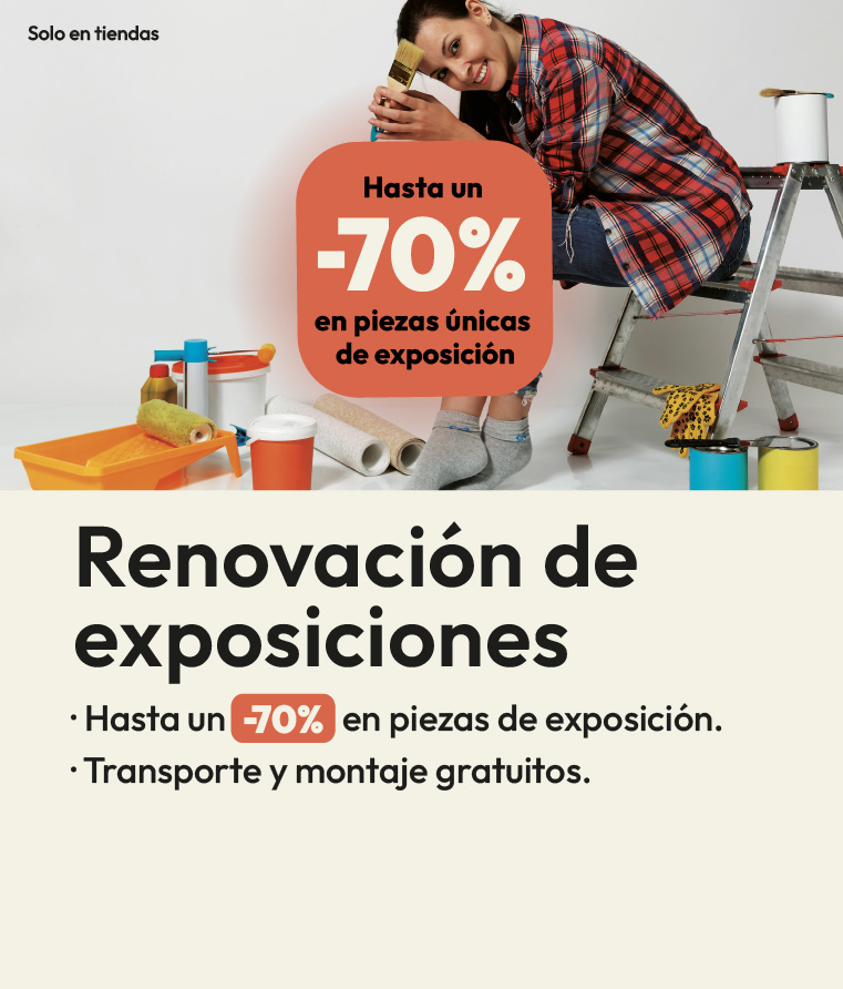 Solo en tiendas, en productos únicos de exposición.