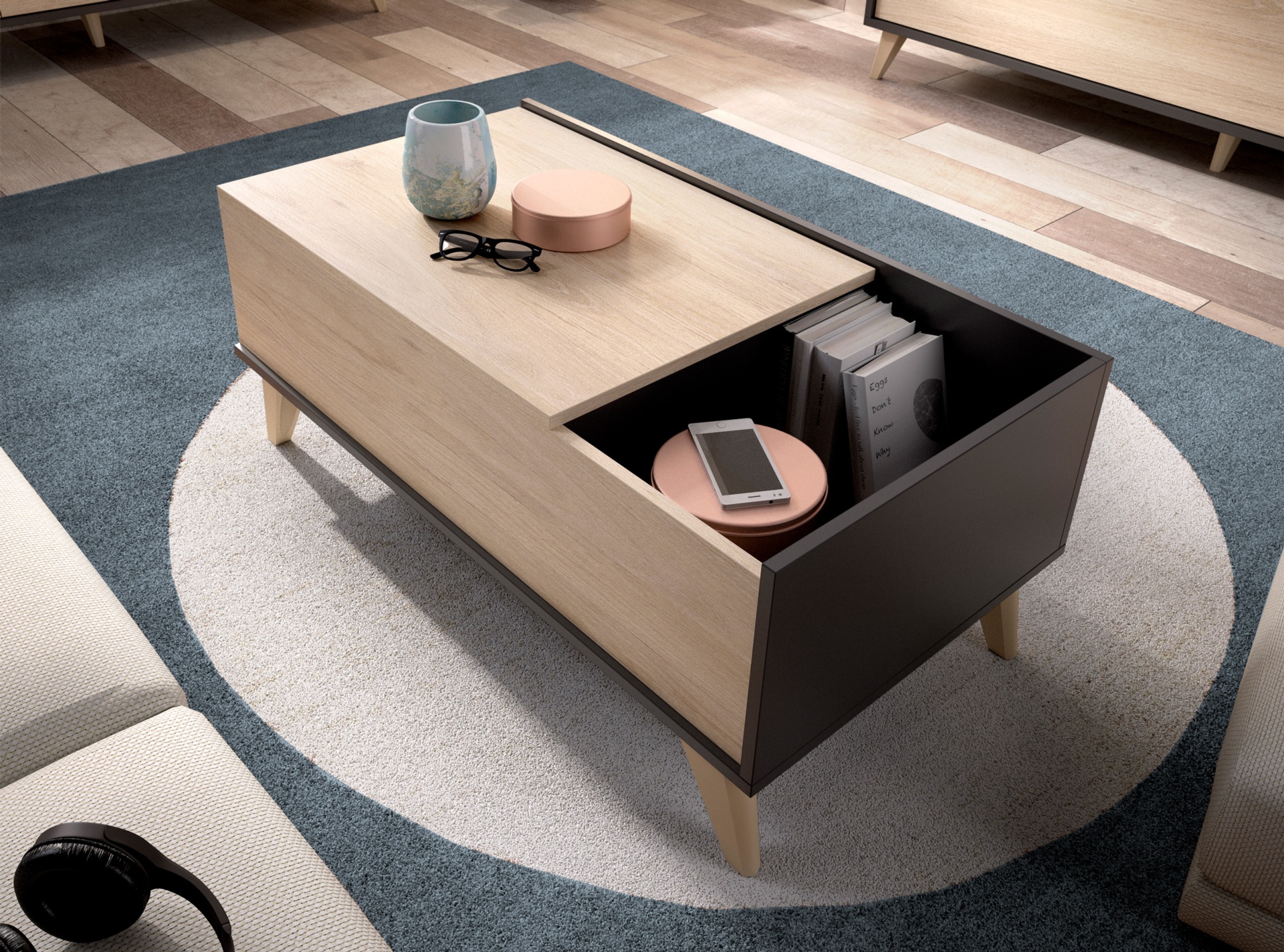 Mesa de centro elevable BENZAI-A 