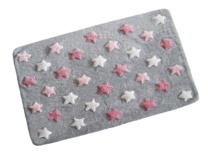 Gris con estrellas rosas