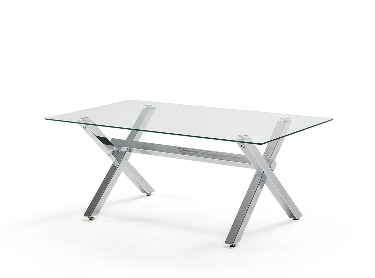 Mesa de centro en acero y Cristal 