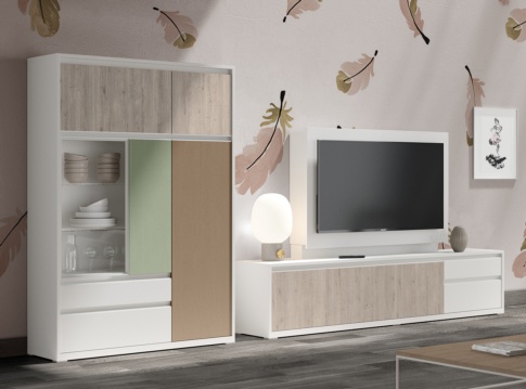 MUEBLES TV CON PANEL