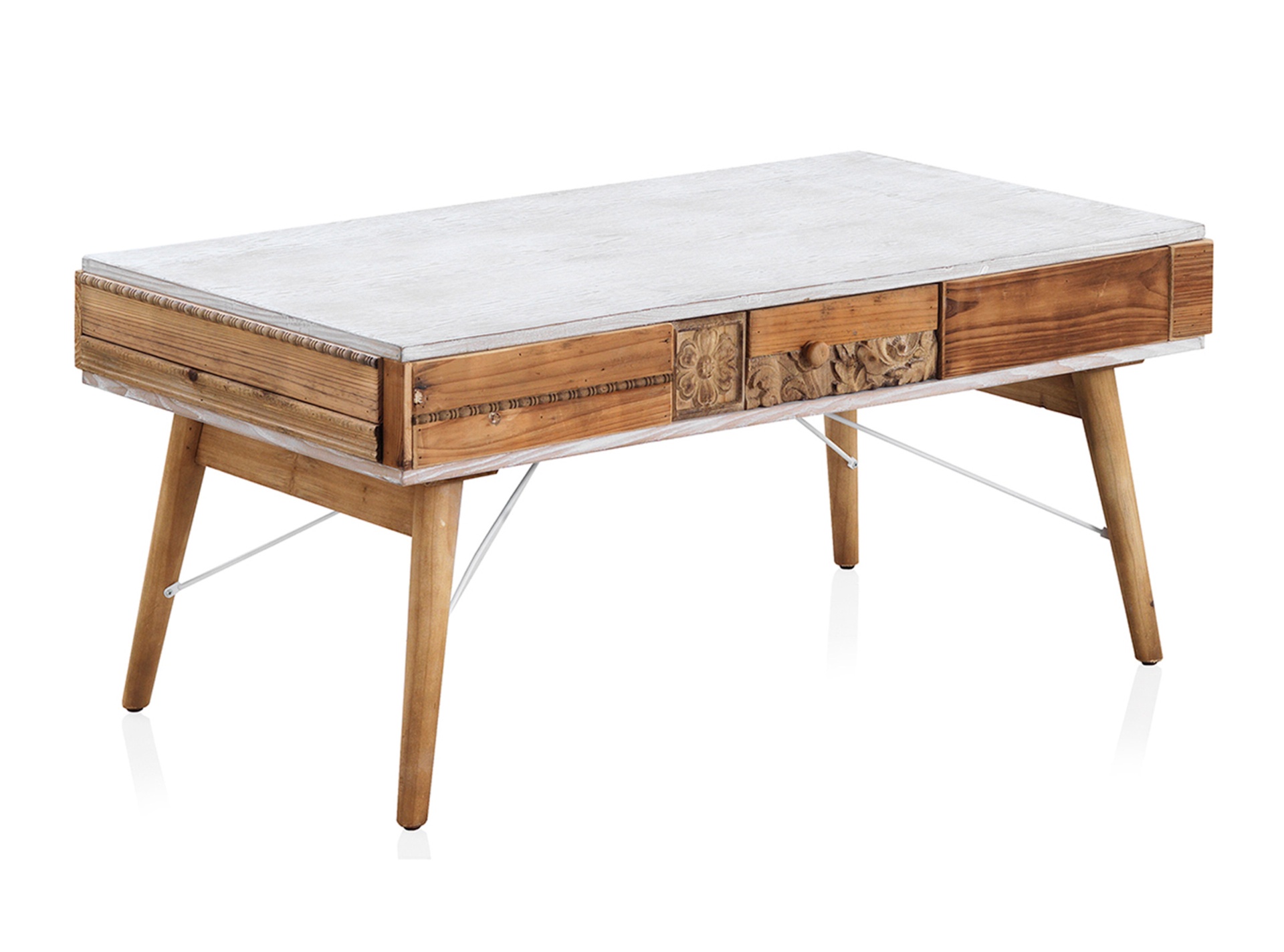 Mesa de centro de madera natural MONZON