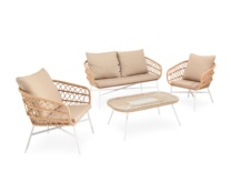 Beige y blanco