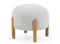 Blanco y patas madera