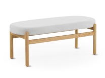 Blanco y patas madera