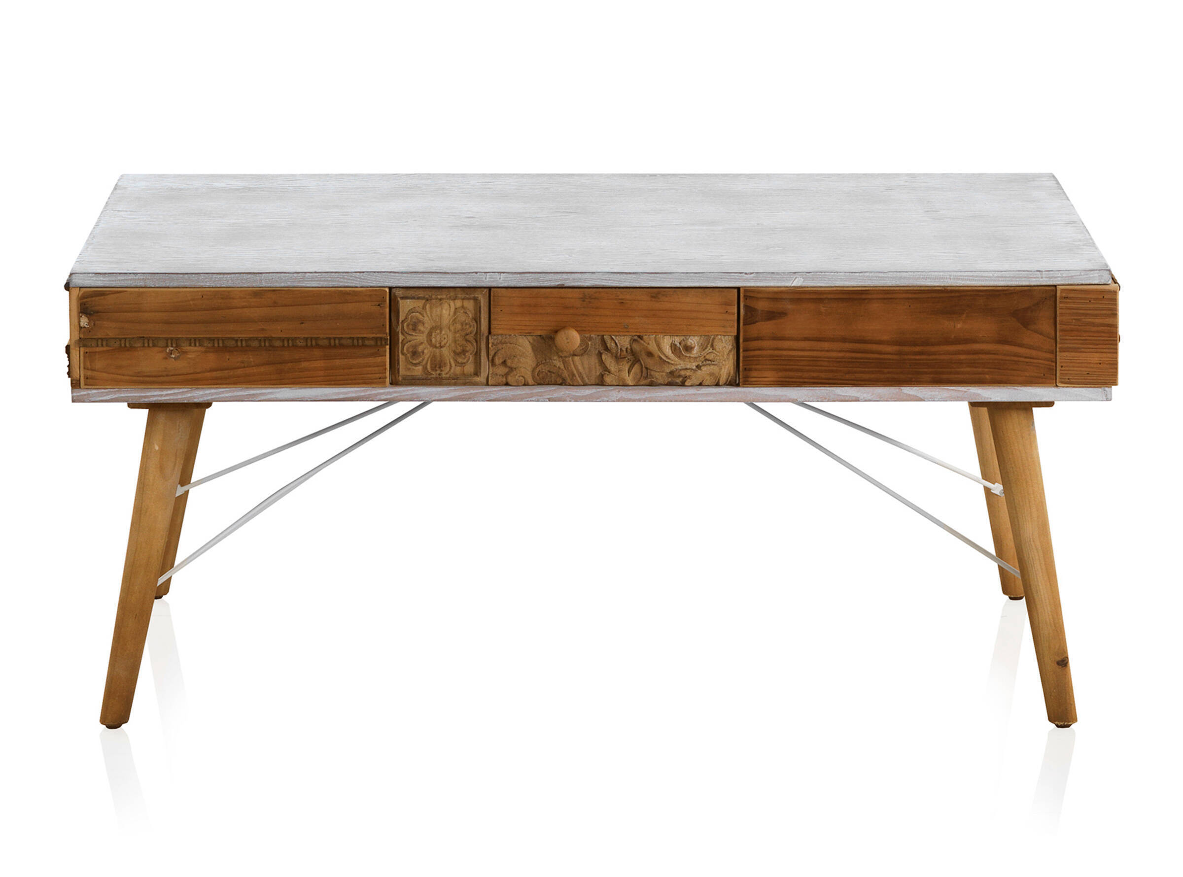 Mesa de centro de madera natural MONZON 1